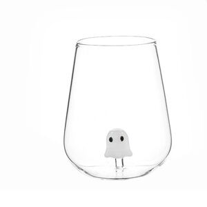 Ghost Stemless Wine Glass Set of 2-Halloween- Way to Celebrate